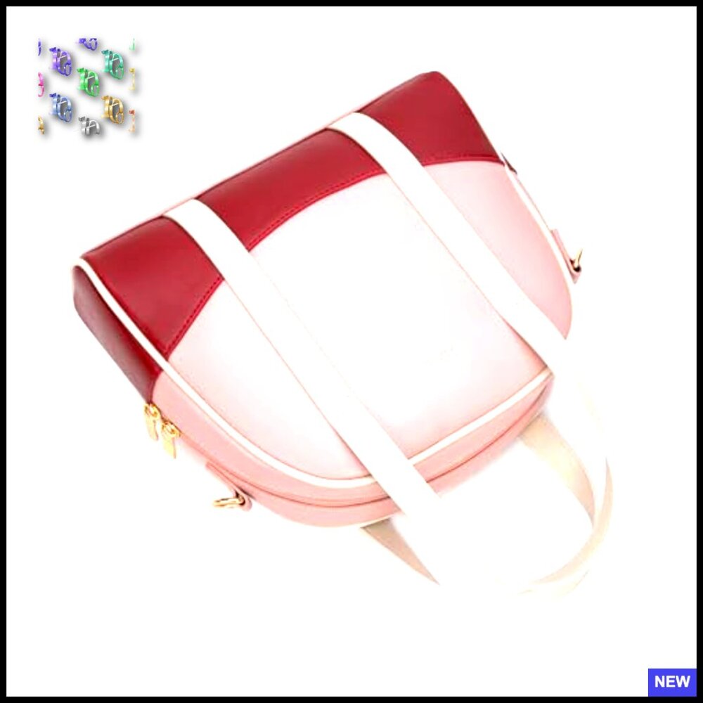 Sporty Chic Dome Satchel Crossbody Bag Polyurethane Modern Fashionable - Picture 4 of 7